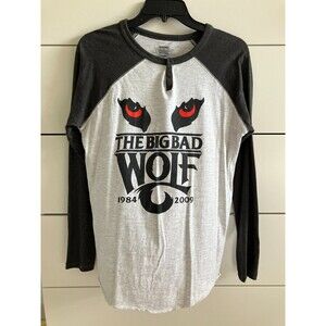 Busch Gardens Williamsburg VA Big Bad Wolf Raglan 3/4 Sleeve Shirt Size Sm HTF